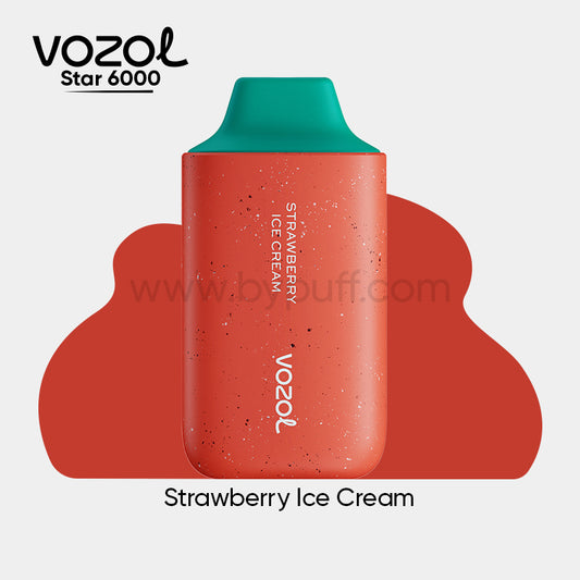 Vozol Star 6000 Strawberry ice cream